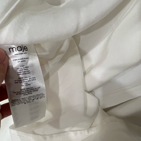 Maje white Rushane Midi Dress - Picture 9 of 14